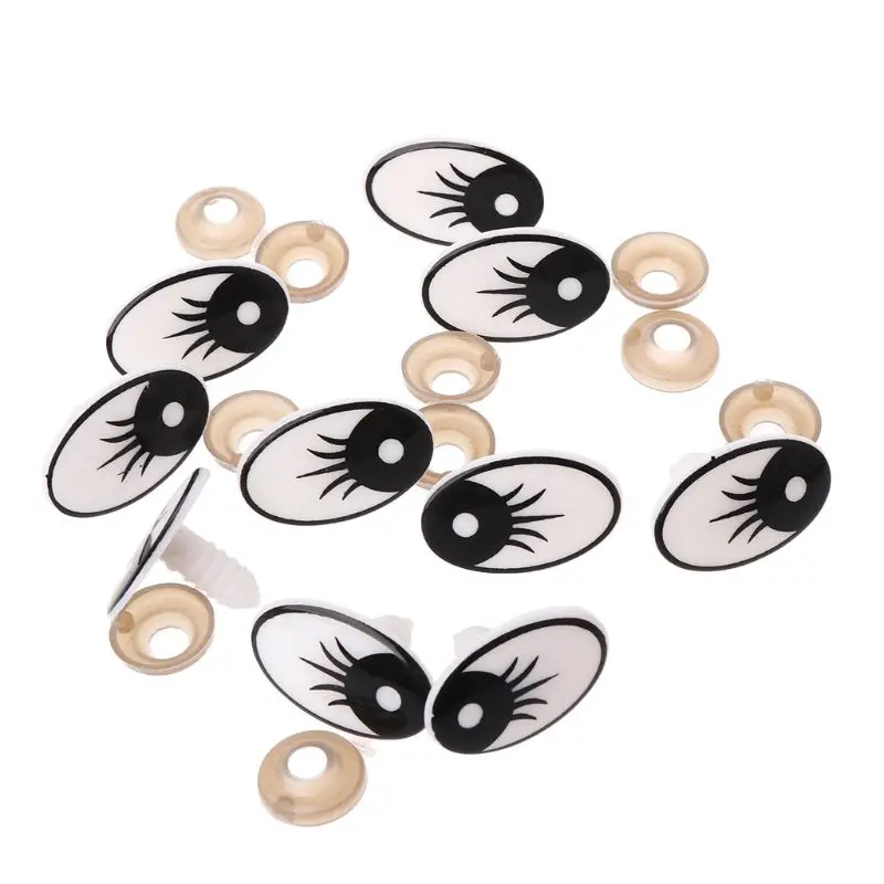 

10pcs Plastic Cartoon Safety Doll Eyes For Toy Bear Dolls Puppet Stuffed Animal Crafts Children DIY With Washers