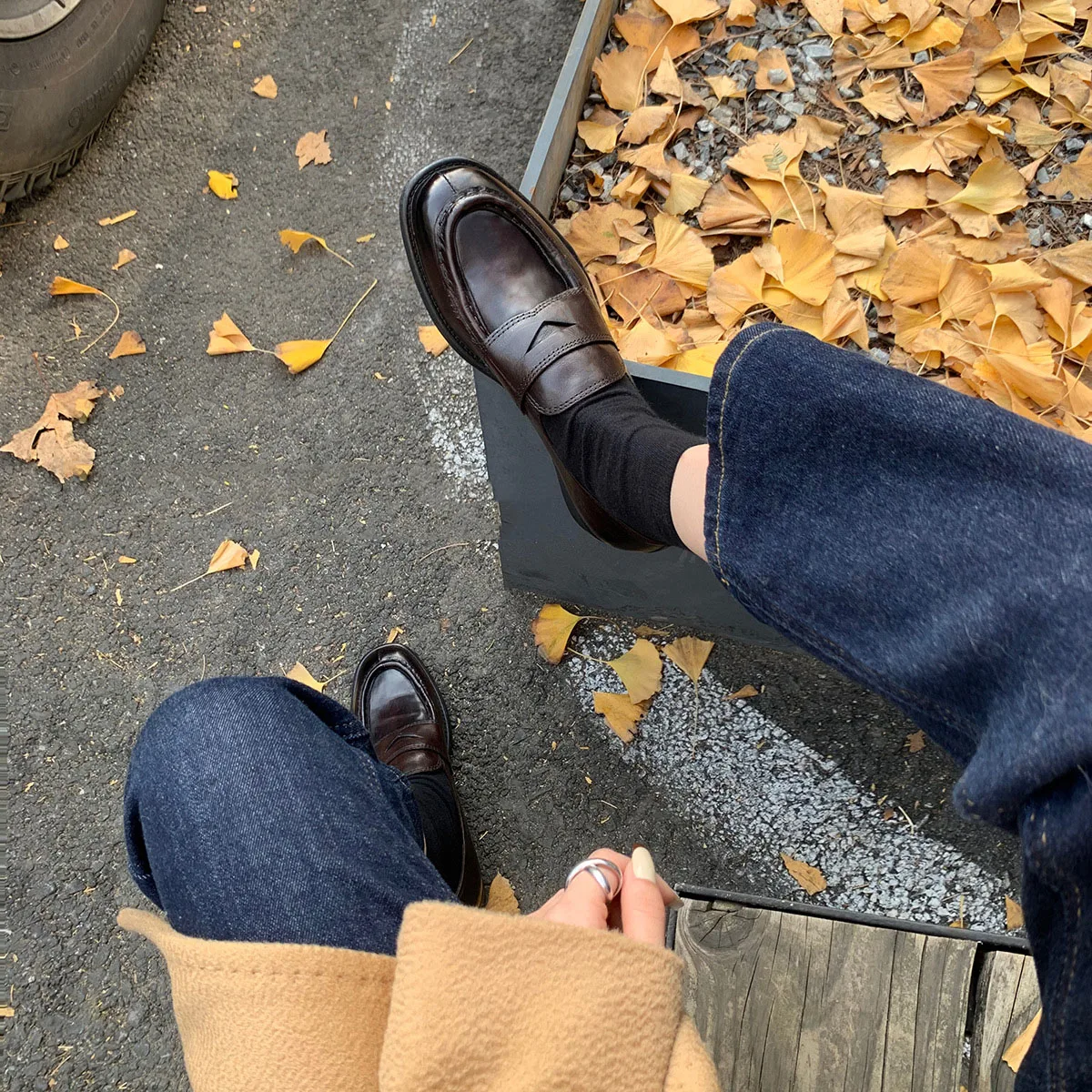 Ladies Leather Platform Shoes 2021 Spring and Autumn New Women's Flat Shoes Casual Buckle Shoes Ladies Fashion All-match Shoes