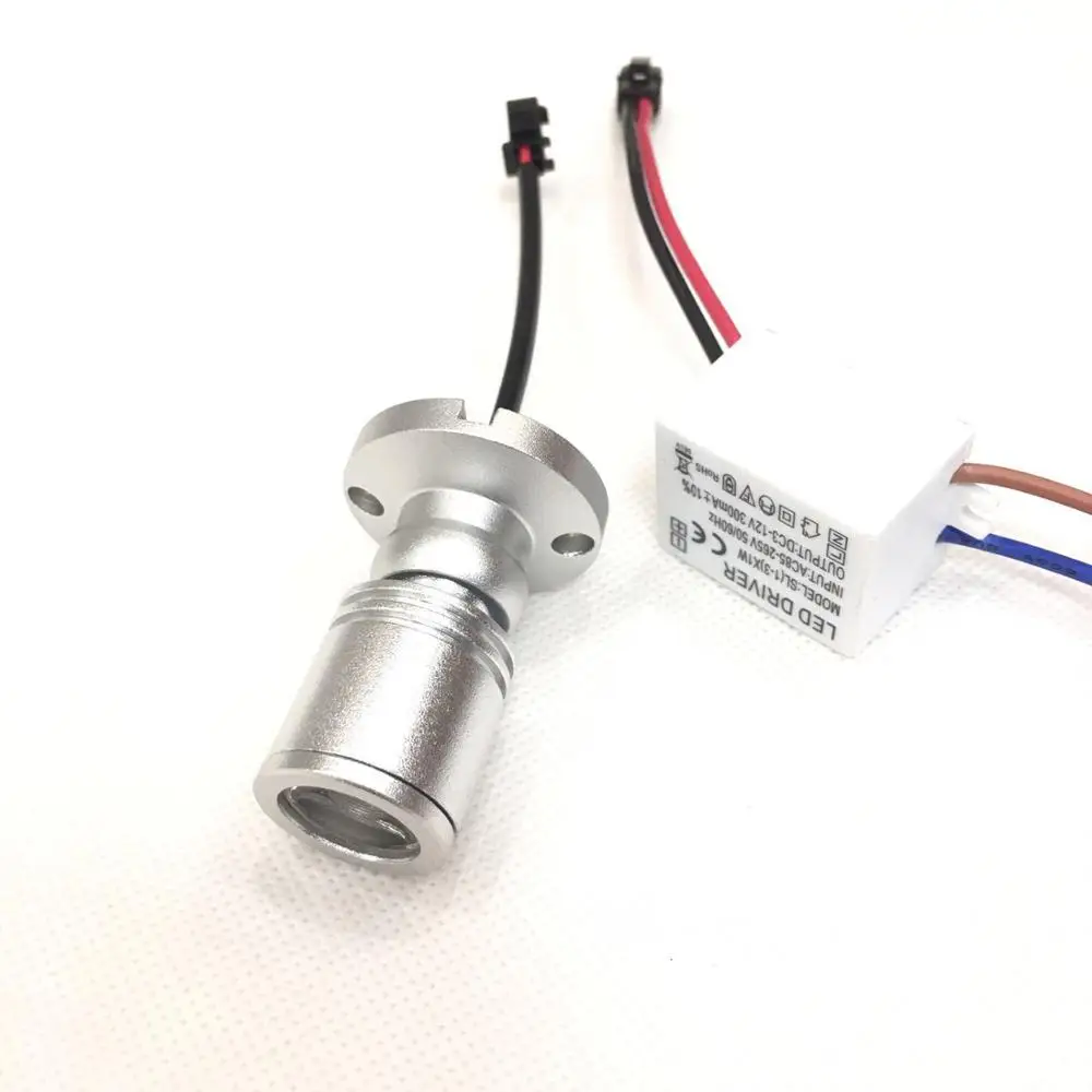 20 шт./лот миниатюрный Светодиодный точечный светильник лампа для шкафа 3 Вт