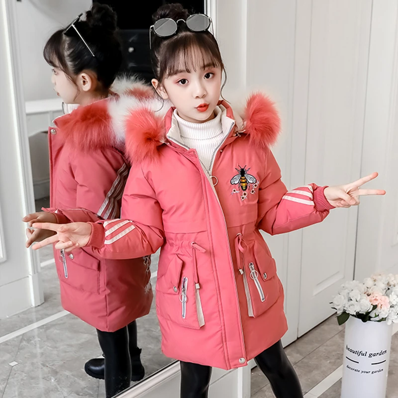 2020 Одежда для девочек зимние хлопковые куртки теплая одежда утепленная