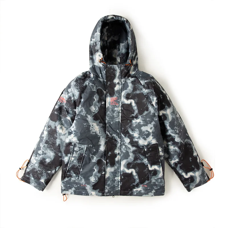 

Women's Winter Long Jacket Hooded Letter Print Loose Korean Style Female Cold Coat Stand Collar Plus Size Thick Woman Parkas