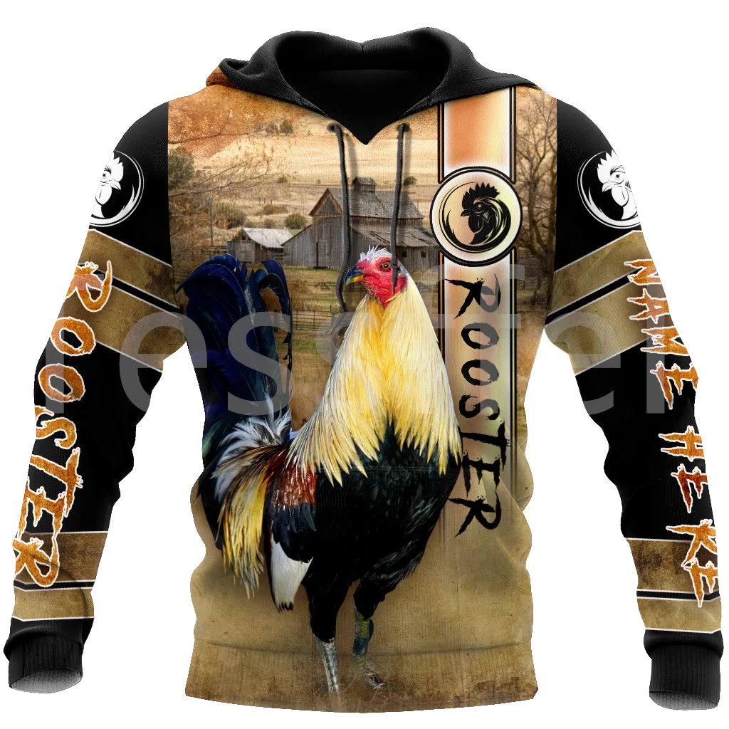 

Tessffel Rooster Chicken Cock Animal Camo Colorful Harajuku NewFashion Tracksuit 3DPrint Streetwear Jacket Hoodies Men/Women D18