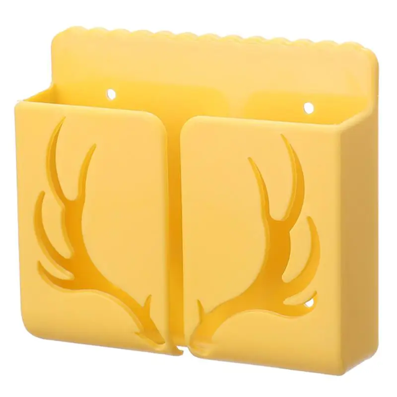 

1pc TV Remote Controller Antler Pattern Box Remote Controller Holder Wall Box