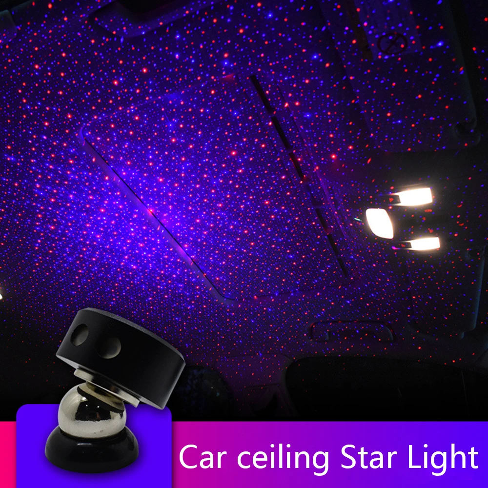 CARCTR RGB автомобильный атмосферный светильник, автомобильный светильник звездное небо, DJ RGB лазерный проектор, музыкальный звук, дистанционное управление, автомобильная декоративная лампа K1