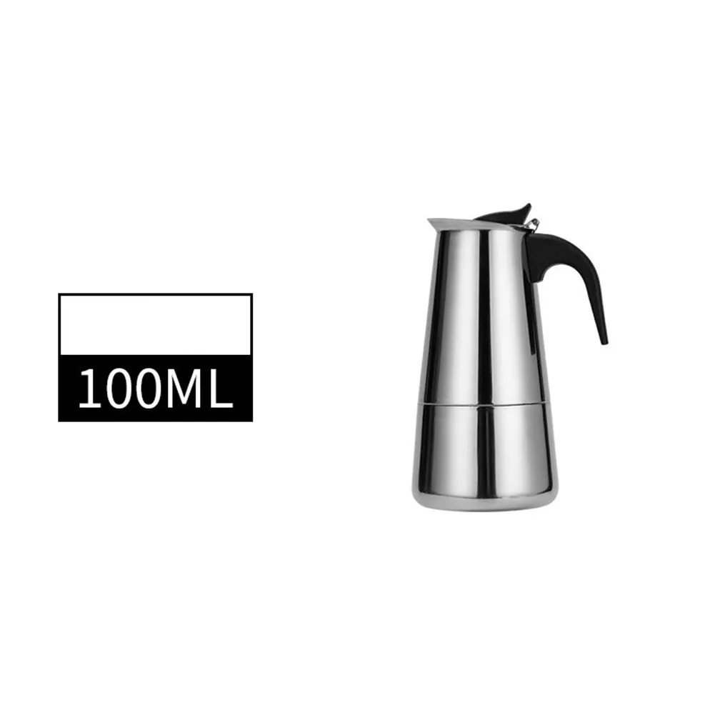 

Stainless Steel Coffee Pot Coffee Maker Espresso Latte Stovetop Jug Kettle Coffee Brewer Latte Percolator Stovetop 2/4/6cups