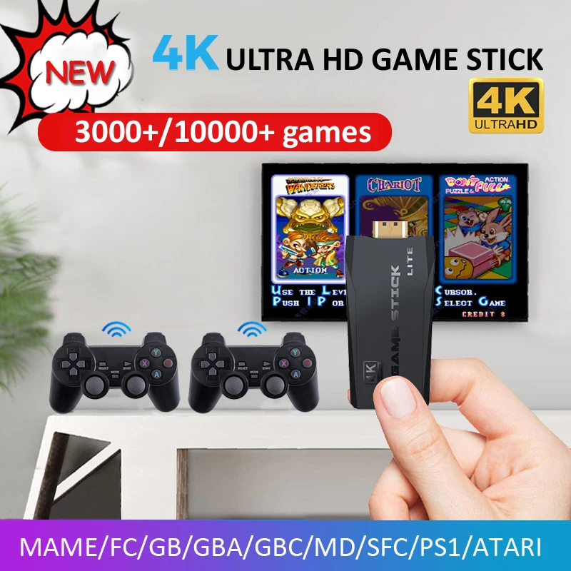 Игровая консоль 4K Ultra для PS1/SEGA/SNES/MAME Ретро ТВ игровая HDMI-совместимая 64 ГБ 10000 игр |