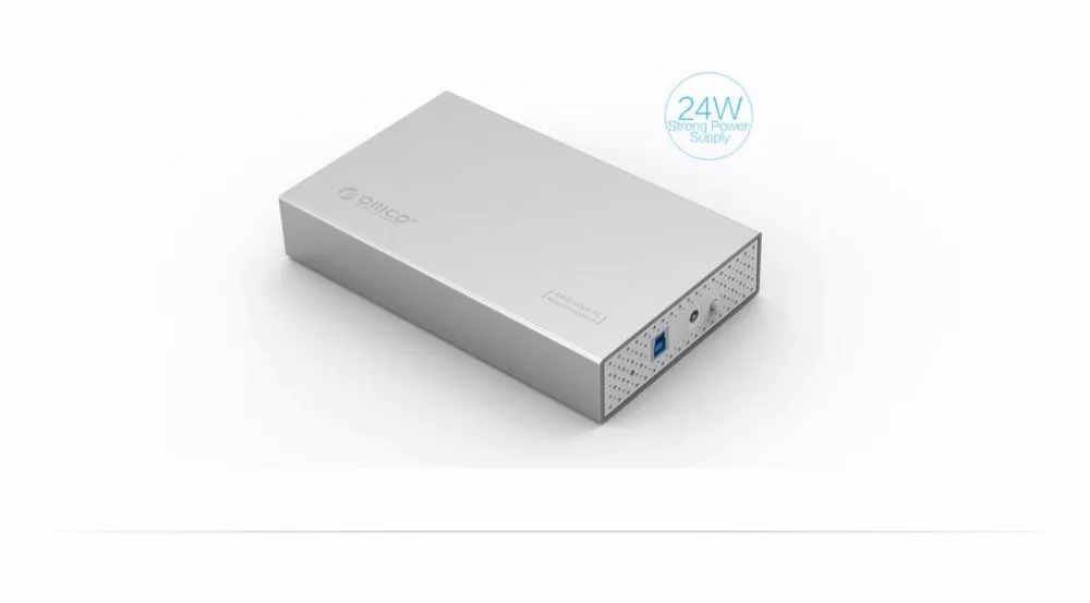 ORICO 3,5 дюймовый корпус для жесткого диска алюминиевый SATA для USB3.0 чехол для жесткого диска для SSD диск поддержка 10 ТБ UASP USB3.0 с адаптером питания