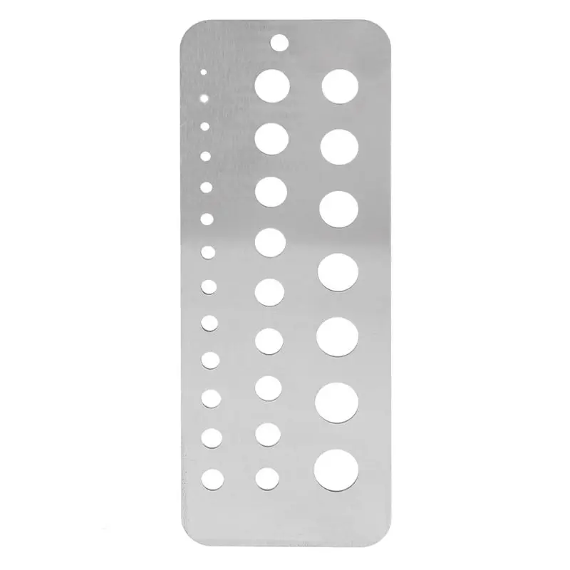 

29 Fractional Size Drill Gauge Stainless Steel Template Drill Gage for 1/16 to 1/2 by 64ths drills