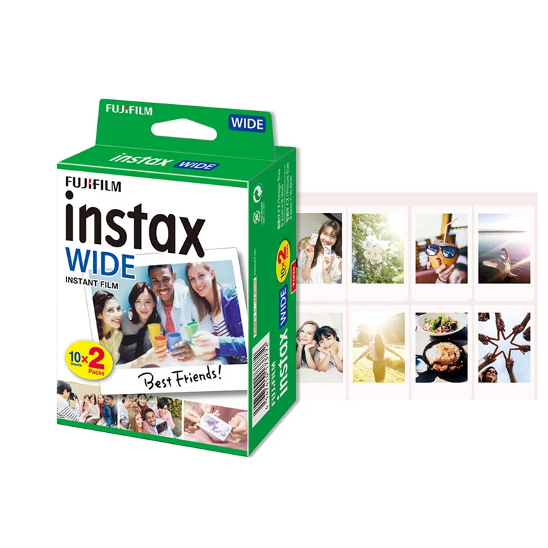 20/40/60/80/100 листов пленки Fujifilm Instax широкоугольный фотоаппарат мгновенная пленка