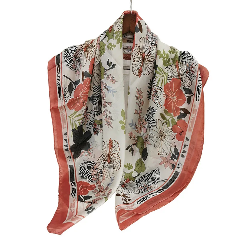 

Silk Scarf Women Shawls Wraps Fashion Small Hair Neck Hijabs Foulard Scarves Female Lady bufanda seda mujer echarpe ete soie