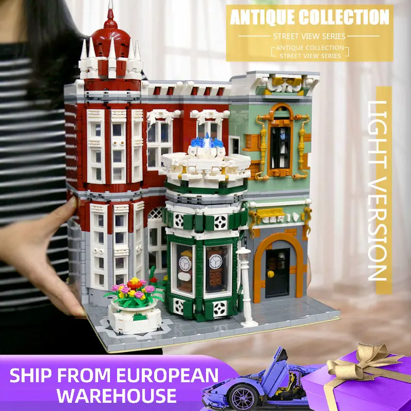 MOC City Streetview Creator Antique Collection Shop Store Model 10185 Building Blocks Bricks Education Toys Christmas Gifts | Игрушки и