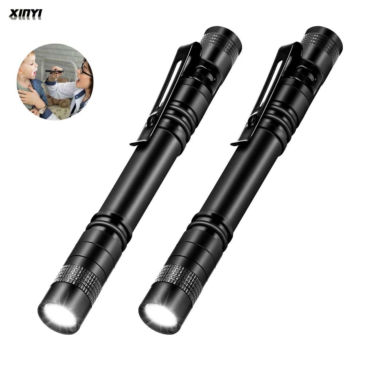 

Mini LED Pen Torch Portable Penholder Led Flashlight Night Walking Lighting Car Maintenance Work Lanterna LED Torch Waterproof