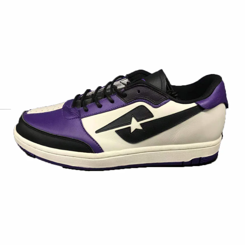 

2021 The New Arrival Star Men Causal Black Red Blue Leisure Shoes Artificial Leather Breathable Comfortable Walking Footwear