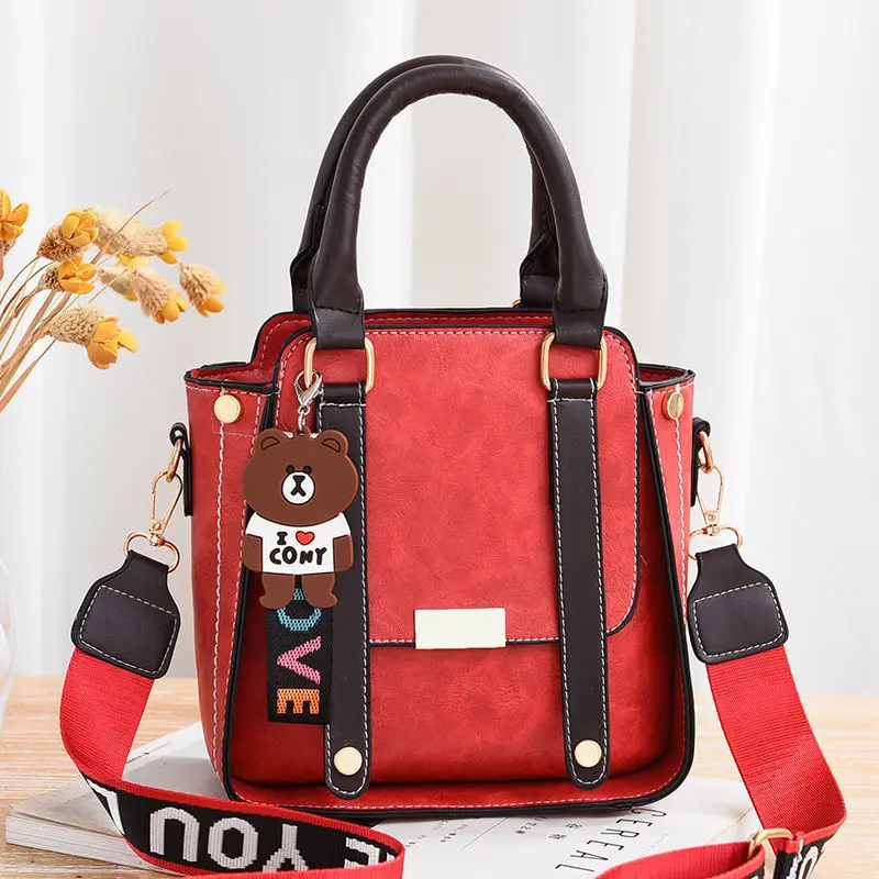 

Top-Handle Large-capacity Bag Female 2021 New Messenger Bag Korean Shoulder Bags Portable Handle Outdoor Bag Women's Handbags