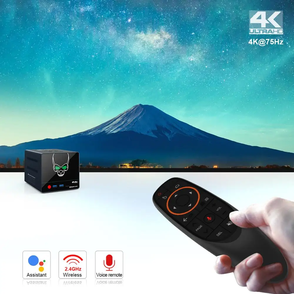 ТВ-приставка Beelink GS King X Android 9 0 4K HD Amlogic S922X-H 4 Гб DDR4 64 ГБ Dolby DTS Hi-Fi голосовое