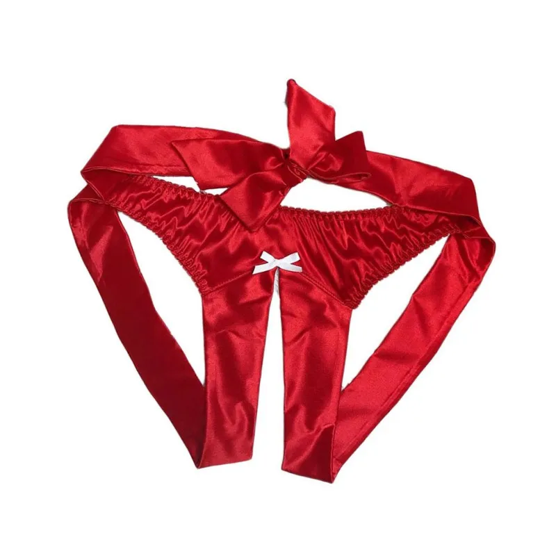 

Женское сексуальное нижнее белье с вырезами и кружевным бантом, нижнее белье без косточек, эротические костюмы, трусики