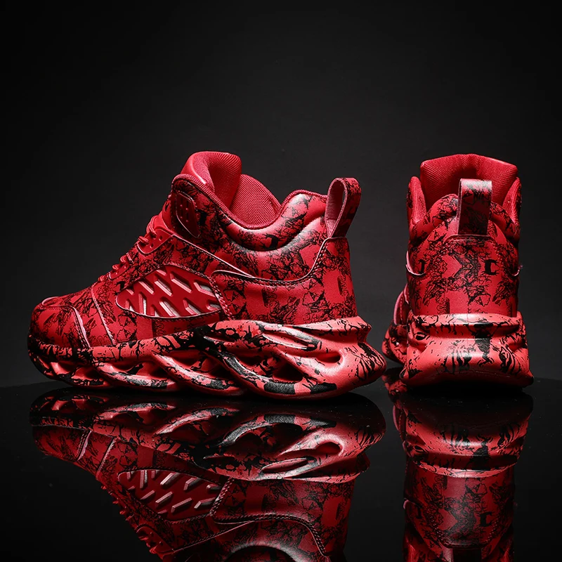 

2020 New Style Men High-top Basketball Shoes Men's Air Cushion Shockproof Sneakers Anti-skid Breathable casual shoes