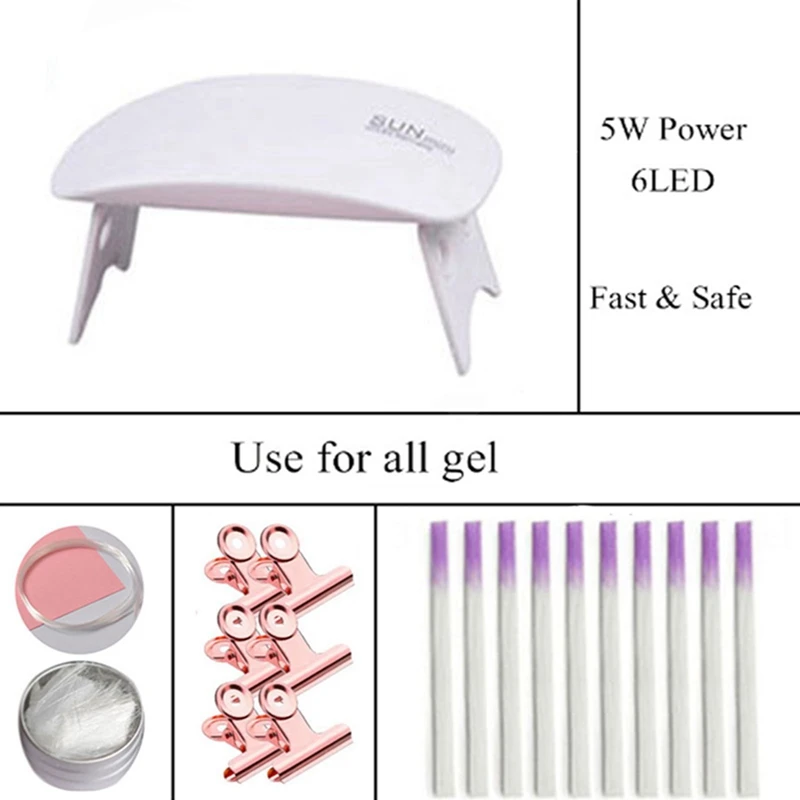 

Nail Art UV Gel With UV LED Lamp Manicure Set Poly Nail Gel Polish Kit Nail Art Tools For Manicure Need Base Top Coat Nail Kit