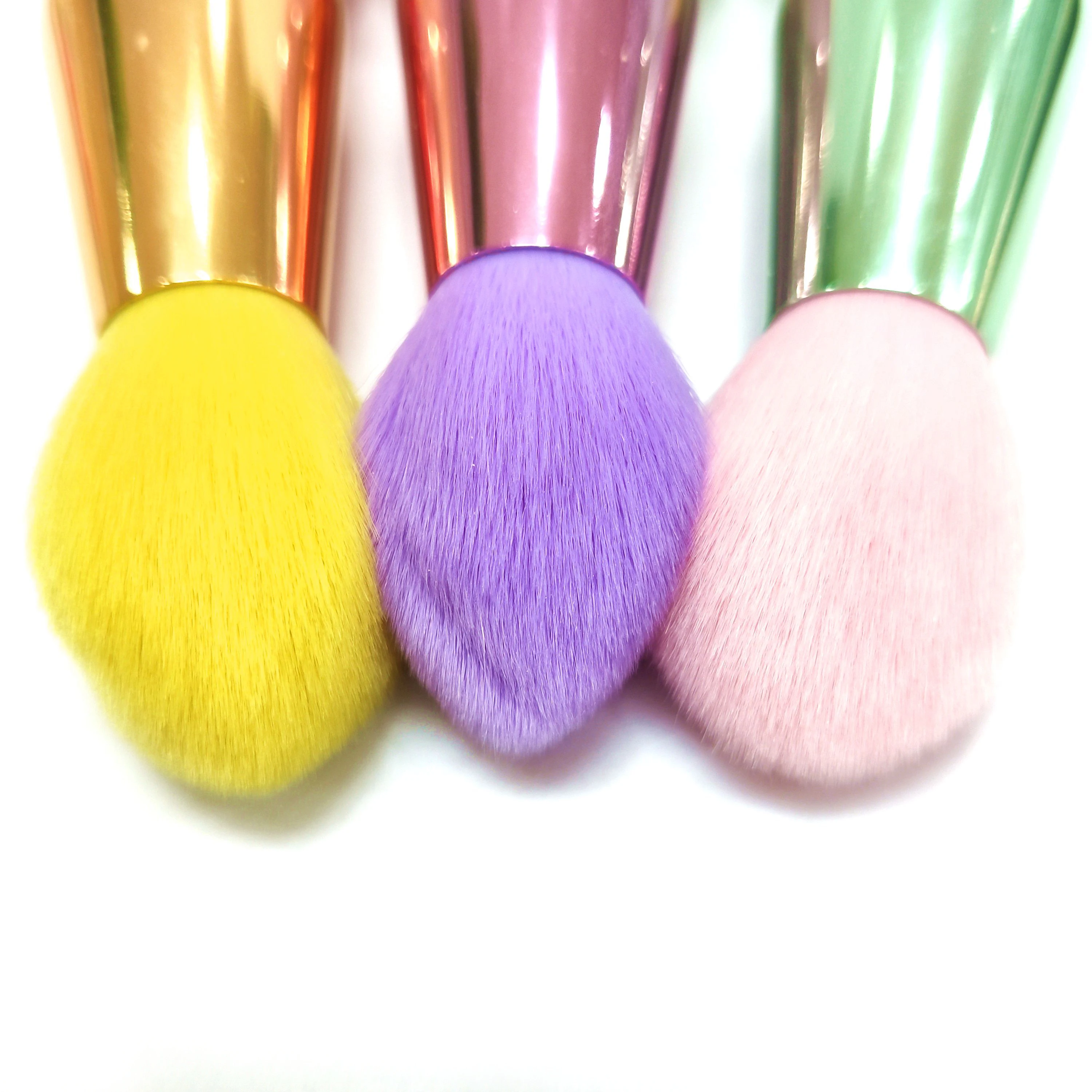 Miss Gorgeous 1pc Professional blusher brush Two Head Metal Make up Brushes 2 heads Nylon Cosmetic Tools with Sponge for Makeup | Красота и