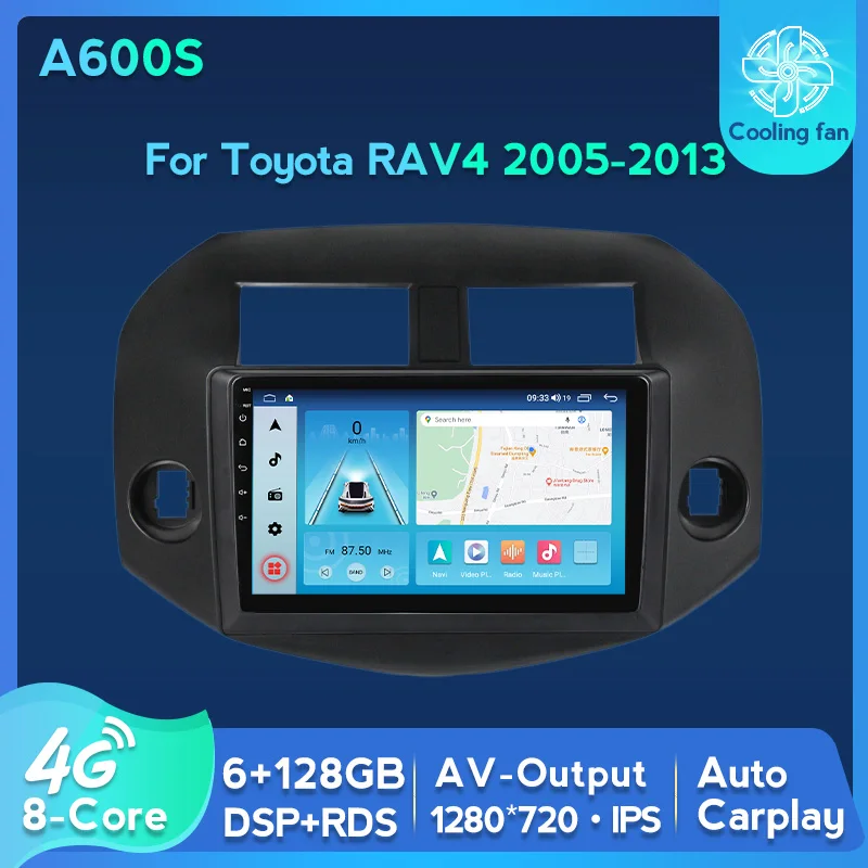 

HD 1280x720 Восьмиядерный DSP RDS Android 11 автомобильное радио мультимедийный видеоплеер для Toyota RAV4 2005-2013 Навигация USB GPS