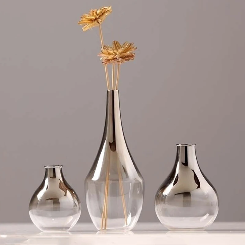 

Nordic Mini Flower Vase Hydroponics Desktop Decoration Flower Arrangement Dry Flower Vases Home Decoration Artware Wedding Gifts