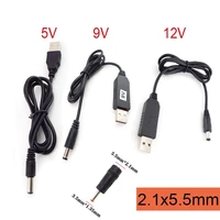 dc 5v to dc 9v 12v power supply boost line step up module usb connector converter adapter usb cable 2 1x5 5mm 3 5x1 35mm plug