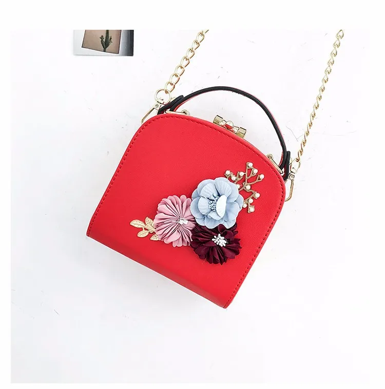 

Fashion Pu Leather Handbag 2020 New Flowers Crossbody Shoulder Crossbody Bag Women Small Clutch Bag Girl Messenger Bag D796