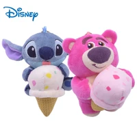 stitch disney 10cm lotso bear toy story 3 couple models keychain plush for backpacks with chain kawaii soft anime holiday gift