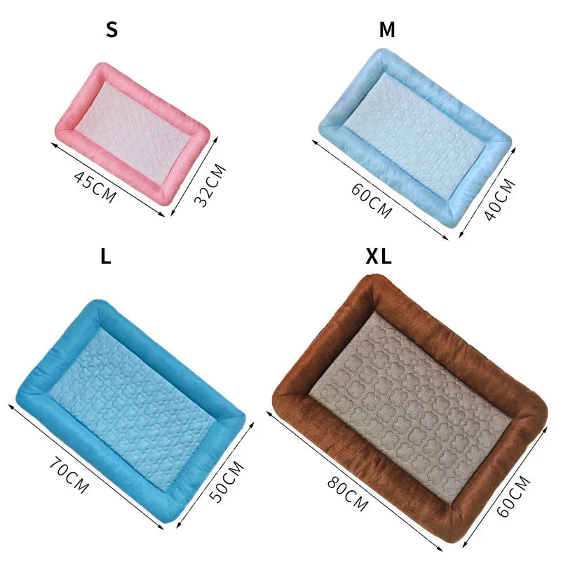 

Summer Dog Mat Cooling Pad Kitten Breathable Washable Blanket Pad Puppy Sleeping Sofa Cushion For Small Medium Large Dogs Cats
