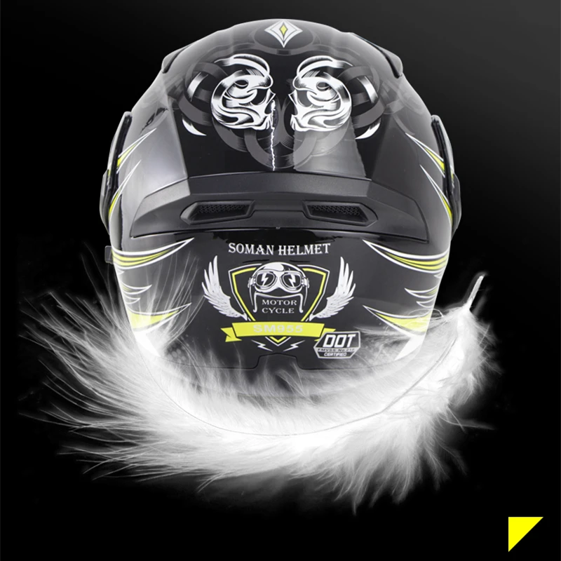 SOMAN мотоциклетный модульный откидной шлем с двойным козырьком на заказ Bluetooth