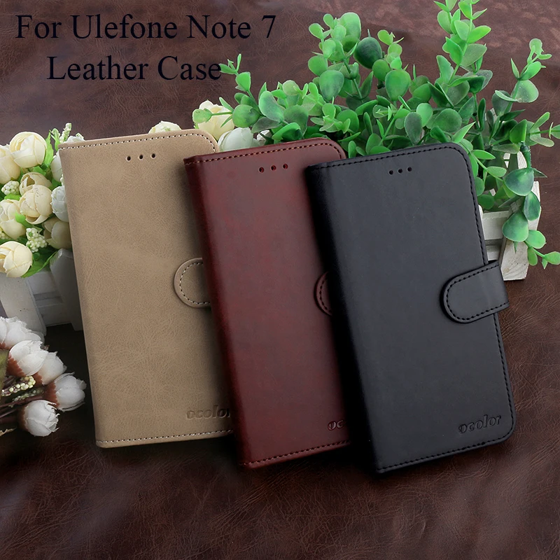 Ocolor для Ulefone Note 7 из искусственной кожи чехол противоударный Мобильный телефон