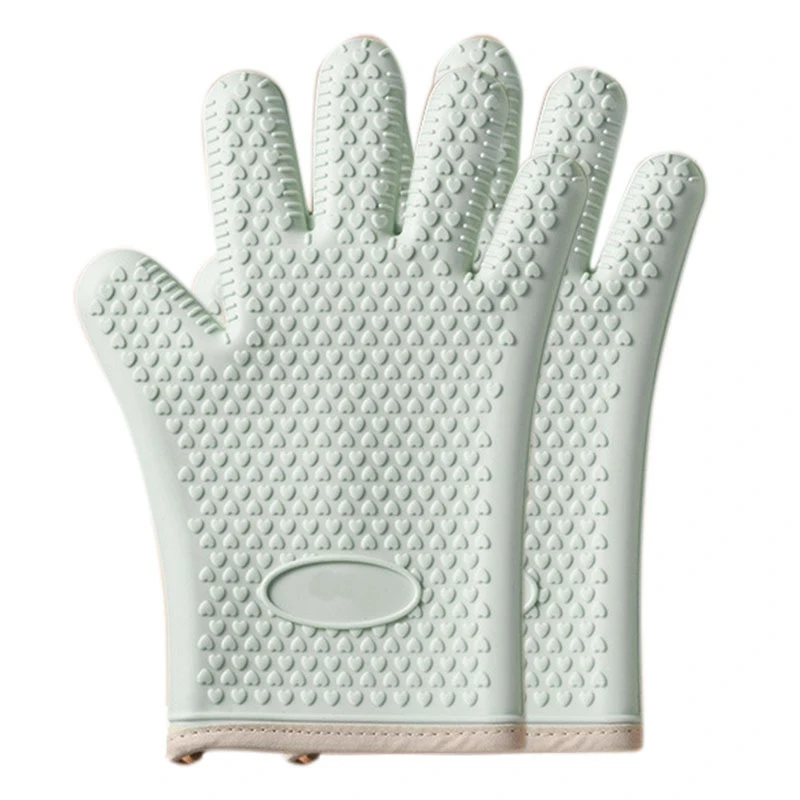 

Kitchen Silicone Heat-Insulating Gloves, Non-Slip, Heat-Resistant Baking, Microwave Oven and Hot-Proof Gloves