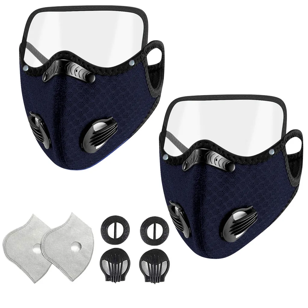 

Sports Cycling Mask Anti Dust With 2Filters Half Face Reusable Dustproof Respirator Training Cycling Face Mask With Eyes Shield