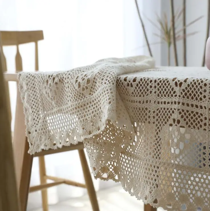 

Hollow Decorative Table Cloth Lace Tablecloth Rectangular Tablecloths Dining Table Cover Obrus Tafelkleed mantel mesa nappe
