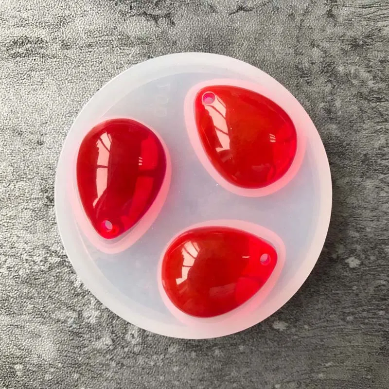 

DIY Time Gemstone Crystal Epoxy Molds Can be equipped with bottom support Silicone mold Hemisphere Water drop semicircle-010049