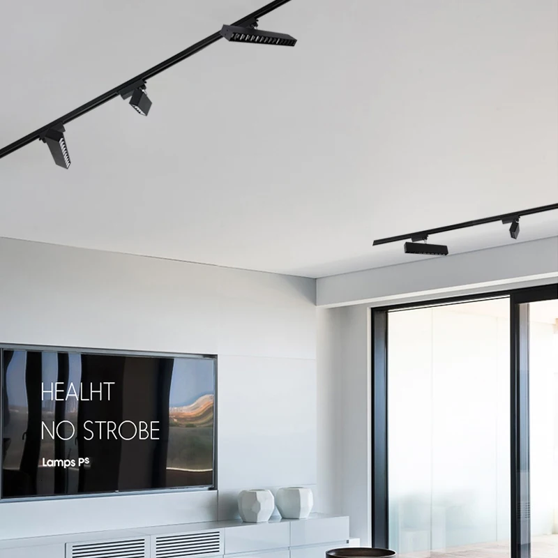 Трековый светодиодный светильник 220 В алюминиевый с s-образной направляющей 10 Вт