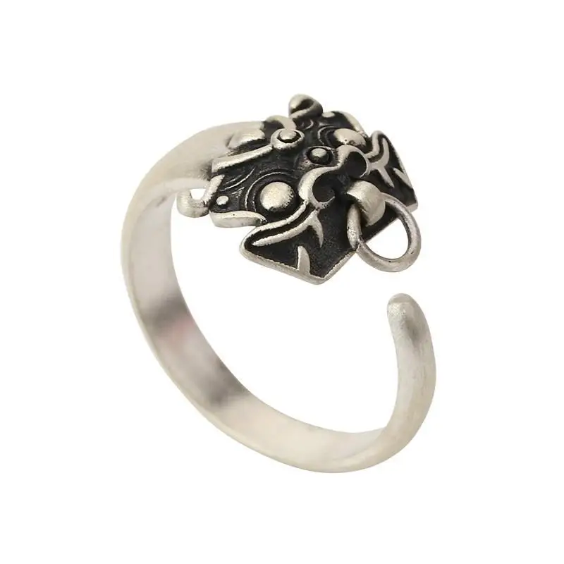 Серебряное благоприятное глютеновое в китайском стиле ретро властное