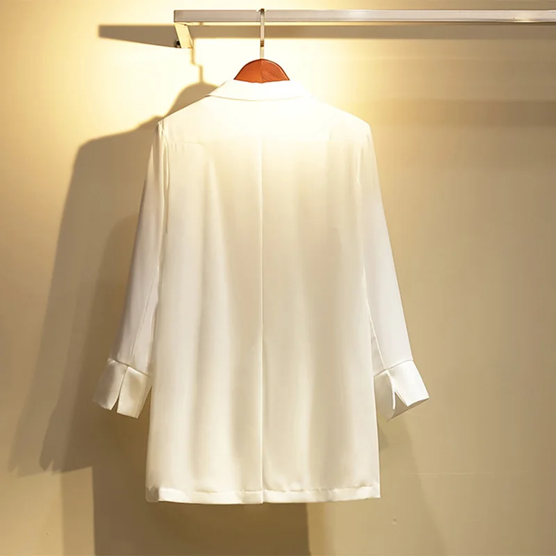 Женский офисный блейзер с длинным рукавом однотонный пиджак в винтажном стиле