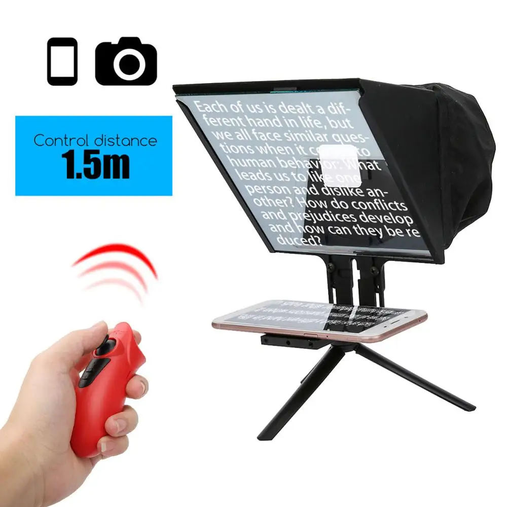 YS ZX5 5 дюймов портативный смартфон Teleprompter для DSLR камеры беспроводной пульт