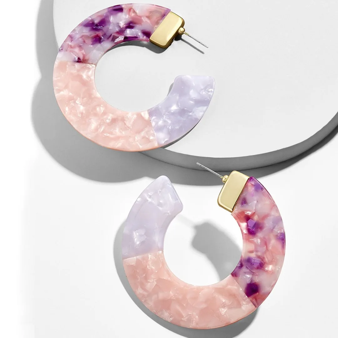 Богемные прелестные серьги акриловые черепаха из смолы оболочки цвет