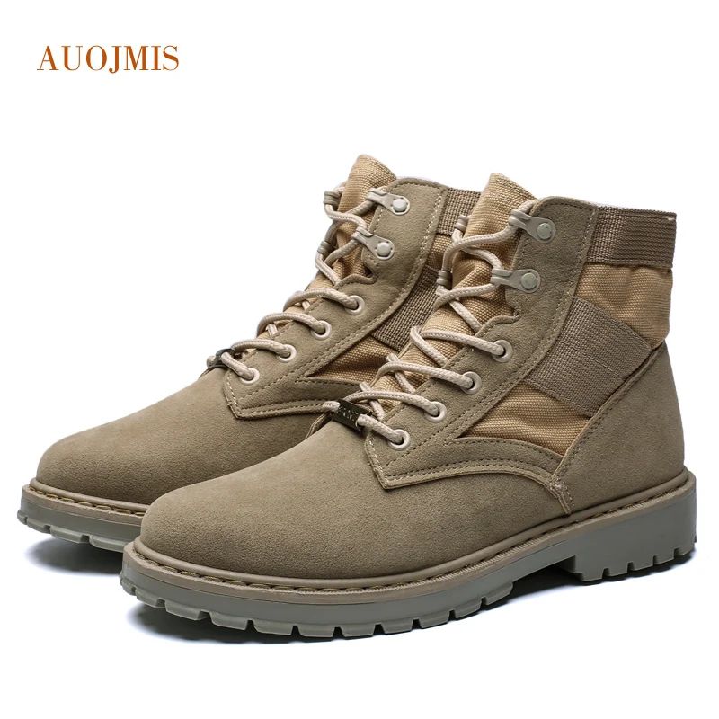 Мужские модные ботинки AUOJMIS Martin Новинка лета и осени 2019 английская универсальная