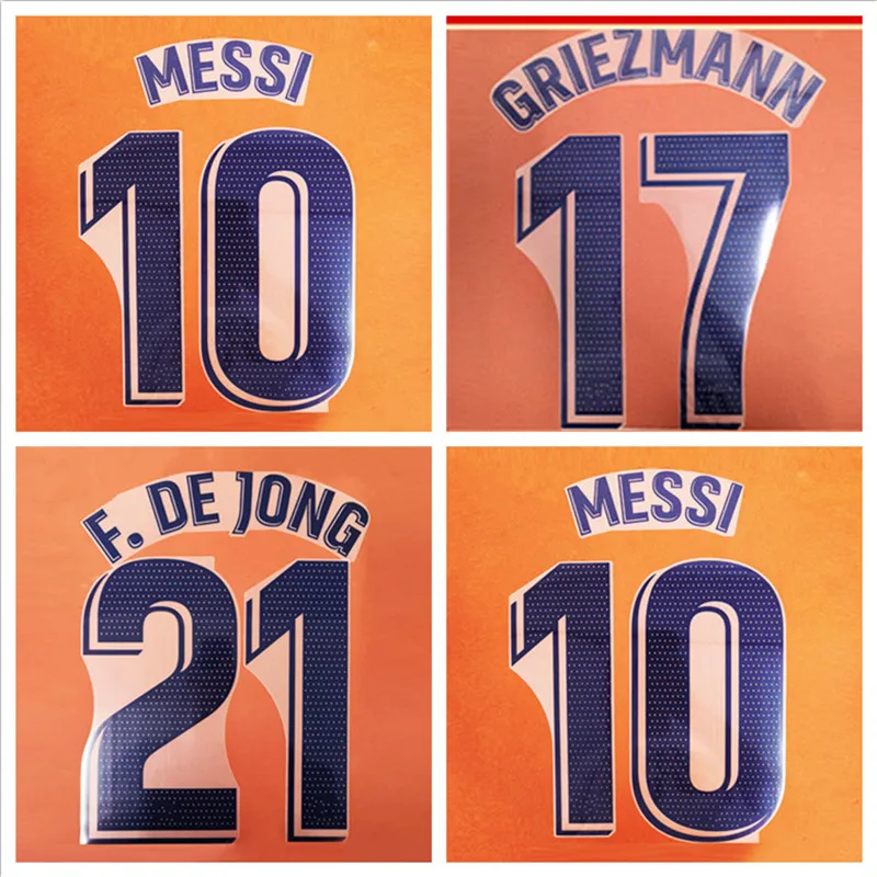 2019 2020 MESSI GRIEZMANN DE JONG PIQUE ARTHUR dembele на заказ namesets футбольные значки патч|Футбол| |