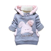 2020 retail children hoodies clothing outerwear girls cartoon rabbit fleece hoody jackets coat baby kids clothes