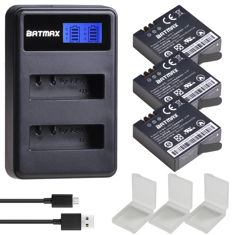 Для 3 шт 3,85 v YI LITE Xiaomi Yi 4K II 1400mAh батарея+ lcd двойное USB зарядное устройство для XiaoYi 4K 2 Аксессуары для экшн-камеры