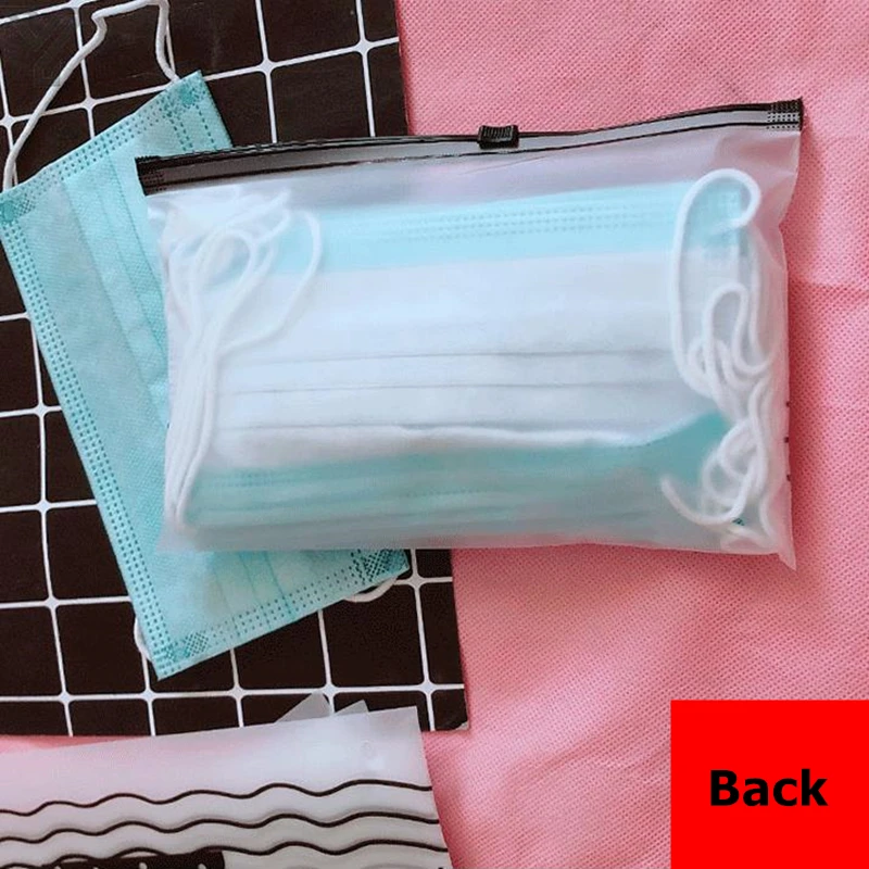 Сумка пластиковая для масок прозрачная Пылезащитная с мультяшным рисунком