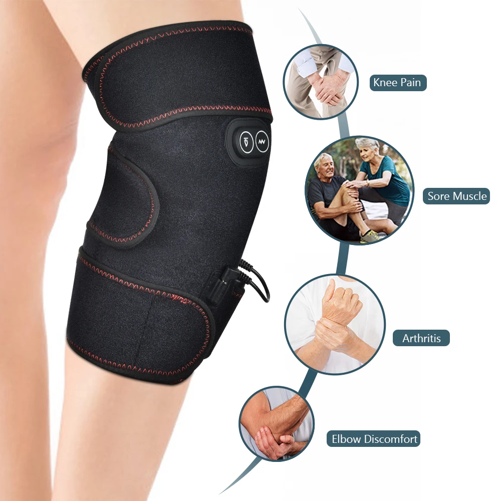 Online Pemanas Listrik Pijat Lutut Bantalan Hangat Lutut Kaki Moxibustion Terapi Sendi Pain Relief Massager Dengan Power Bank