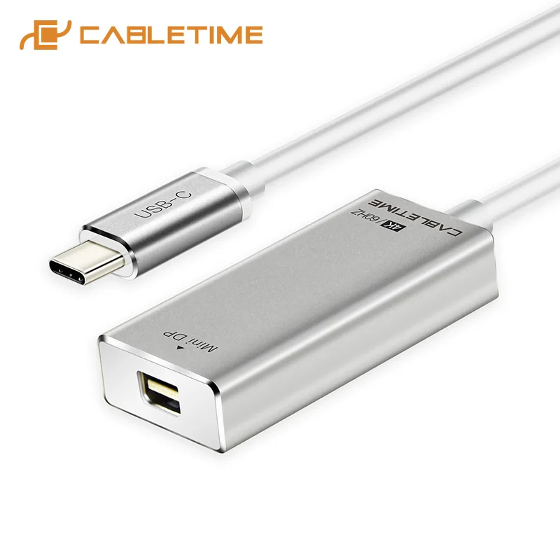 Переходник CABLETIME USB C Mini DisplayPort с 3 1 Type на DP Папа-мама 4K 60 Гц кабель-преобразователь