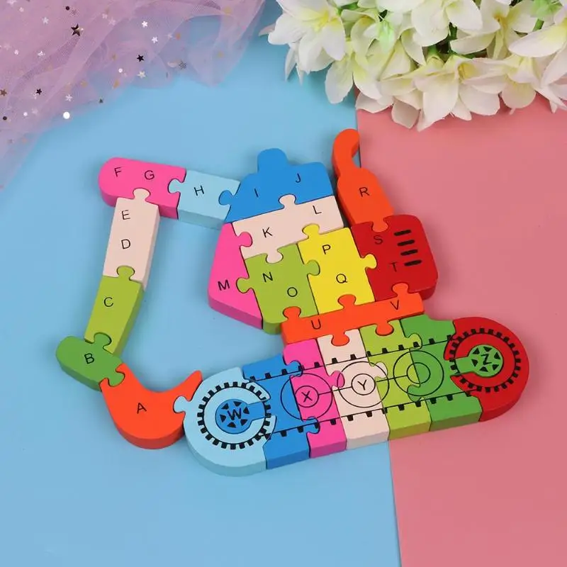 Деревянный транспорт головоломка интерес обучение развитие интеллекта Игрушка