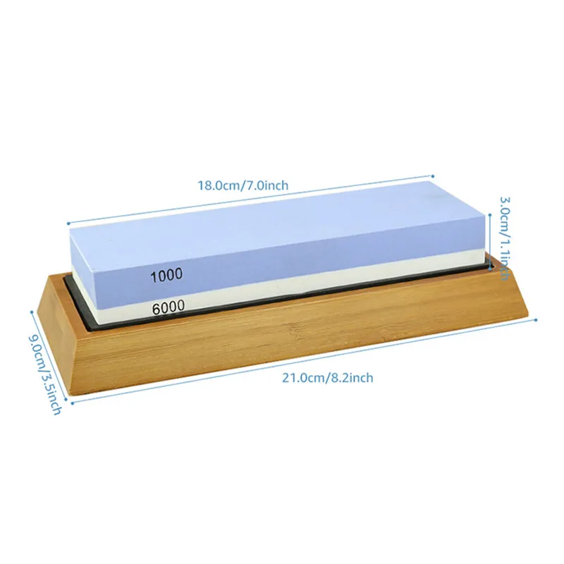 

Knife Sharpener Whetstone Sharpening Stones grinding stone System water stone kitchen Tool 2-IN-1 1000 6000 grit With Holder