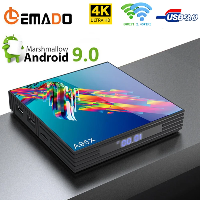 Lemado Smart tv Box Android 9 0 A95XR3 RK3318 поддержка 4 ГБ ОЗУ 64 Гб ПЗУ HDMI2.0 USB3.0 4K 3D 5G Wifi Netflix IP